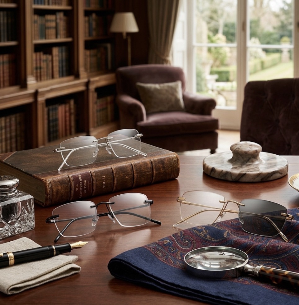 Luxe bibliotheek met OptiBril collectie